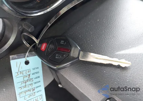 2007 Mitsubishi Eclipse Spyder Gs z USA, uszkodzony, nr VIN 4A3AL25F17E033314